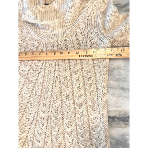 Anthropologie Guinivere Cowlneck Wool Blend Sweater w/ Pockets Cream NWT Sz S - Picture 7 of 9
